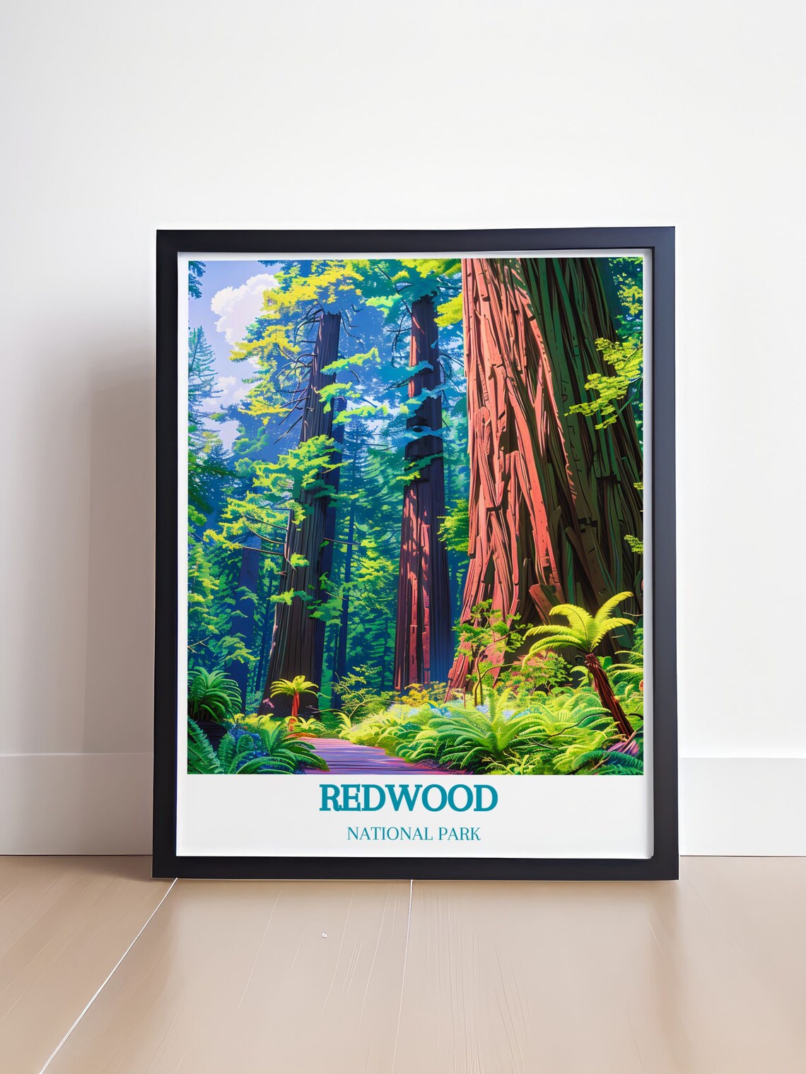 Redwood National Park Grove Of The Titans Forest Scenic Poster - Image 4
