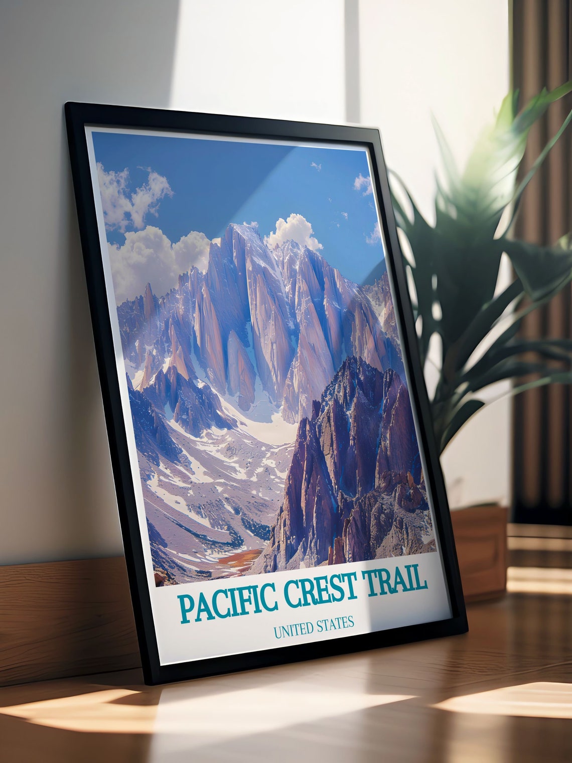 Pacific Crest Trail Snowy Sierra Nevada Granite Peaks Sky Poster - Image 2