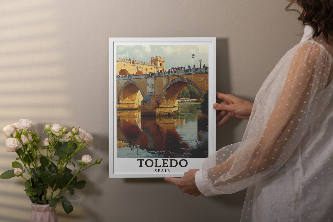 Toledo Spain Puente de San Martin Bridge over the Tagus River Poster - Image 3