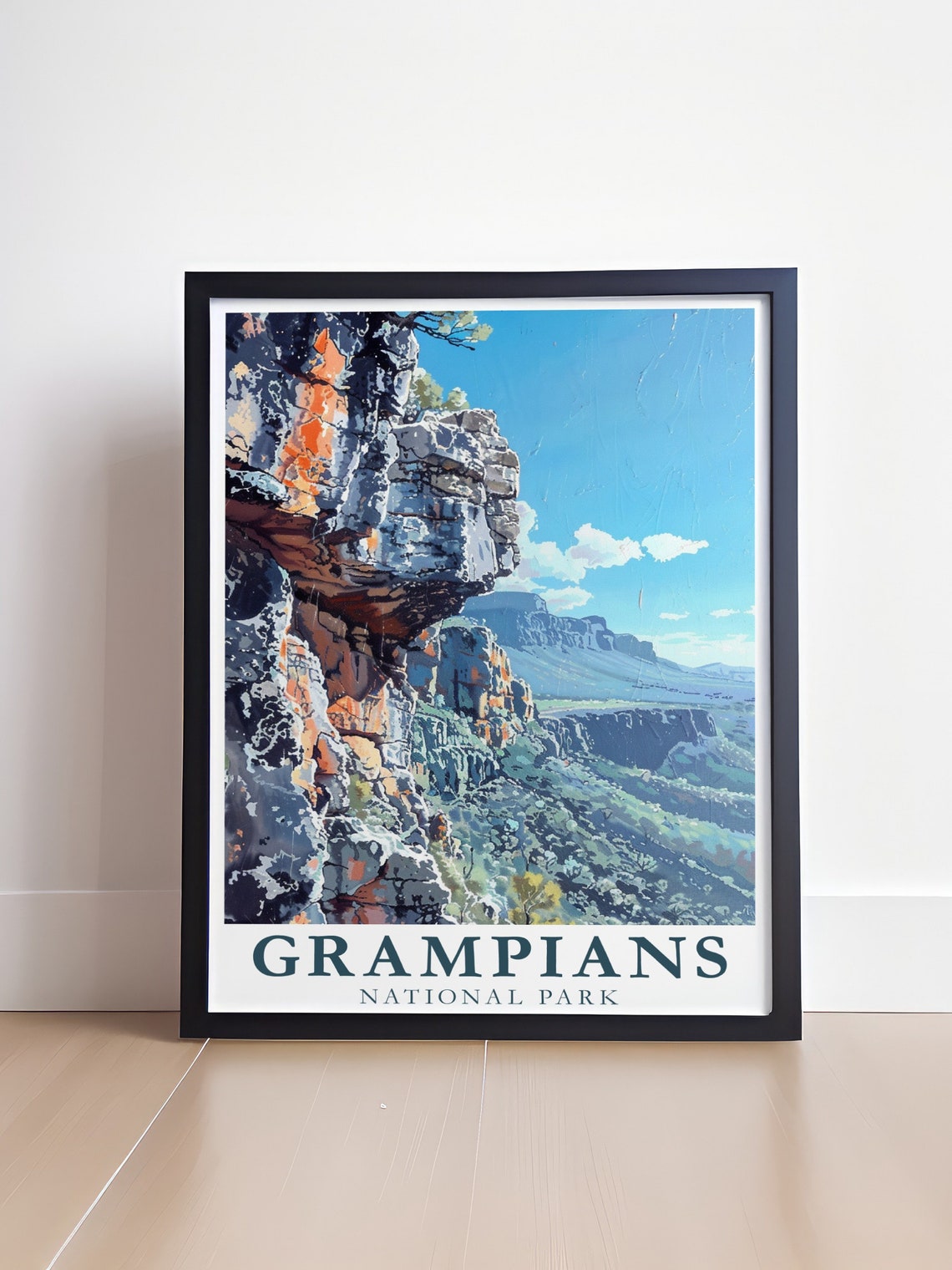 Grampians National Park Rugged Cliffs Valley View Scenic Poster - Image 4