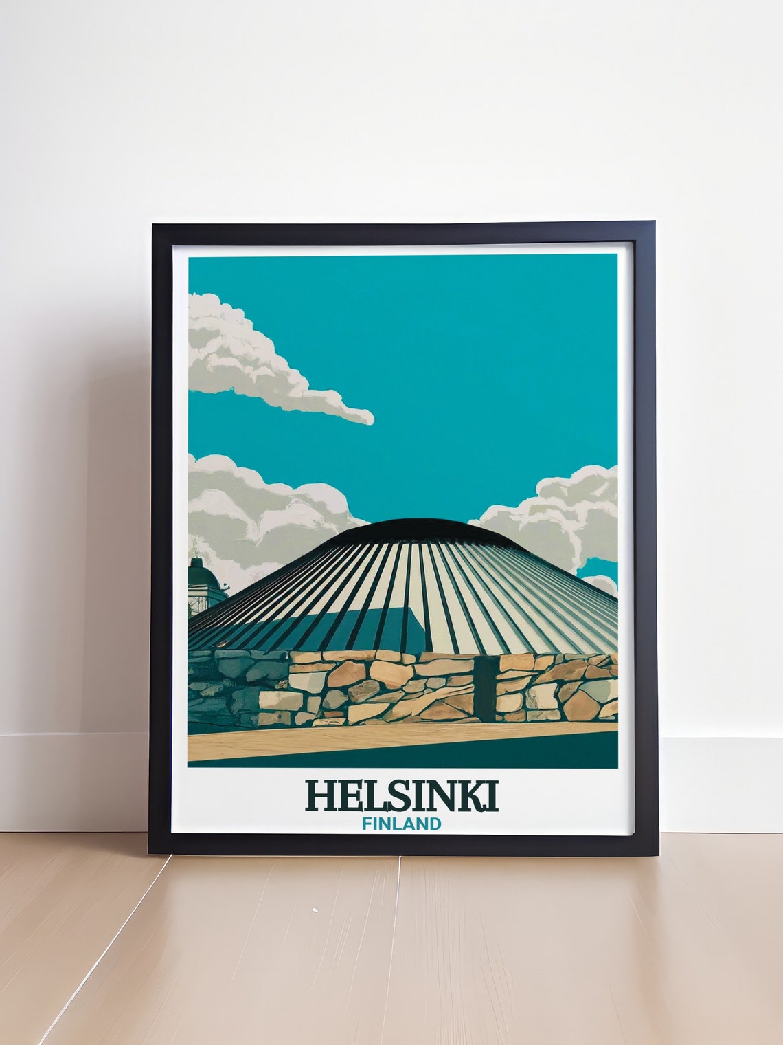 Helsinki Finland Temppeliaukio Rock Church Copper Dome Poster - Image 4