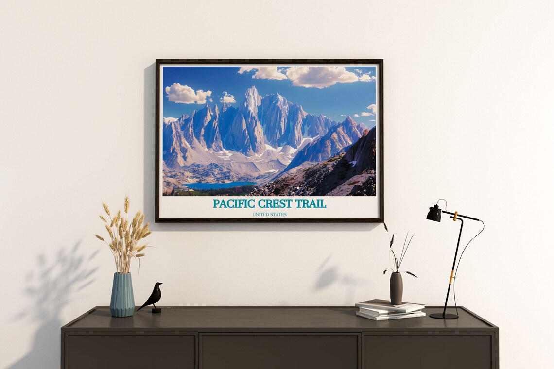 Pacific Crest Trail Jagged Sierra Granite Peaks Alpine Lake View Poster - Image 4