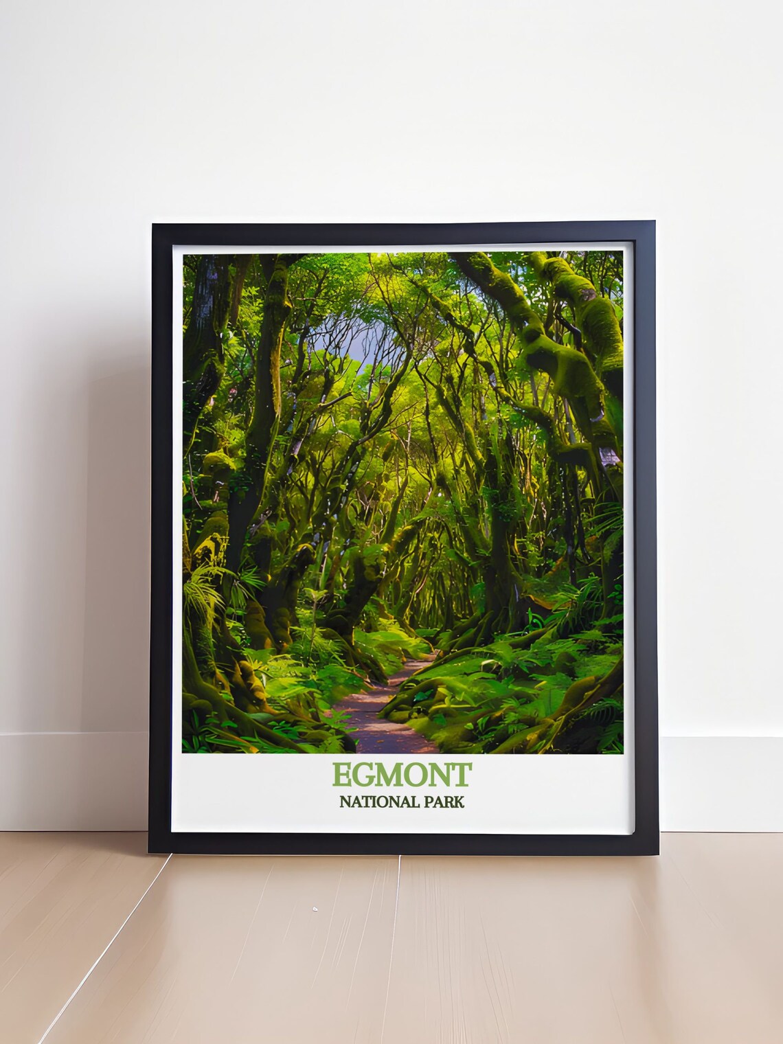 Egmont National Park New Zealand Lush Mossy Forest Trail Poster - Image 4