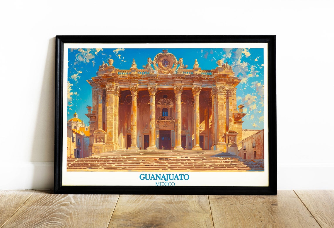 Guanajuato Mexico Juarez Theater Colonial Facade Travel Poster - Image 4