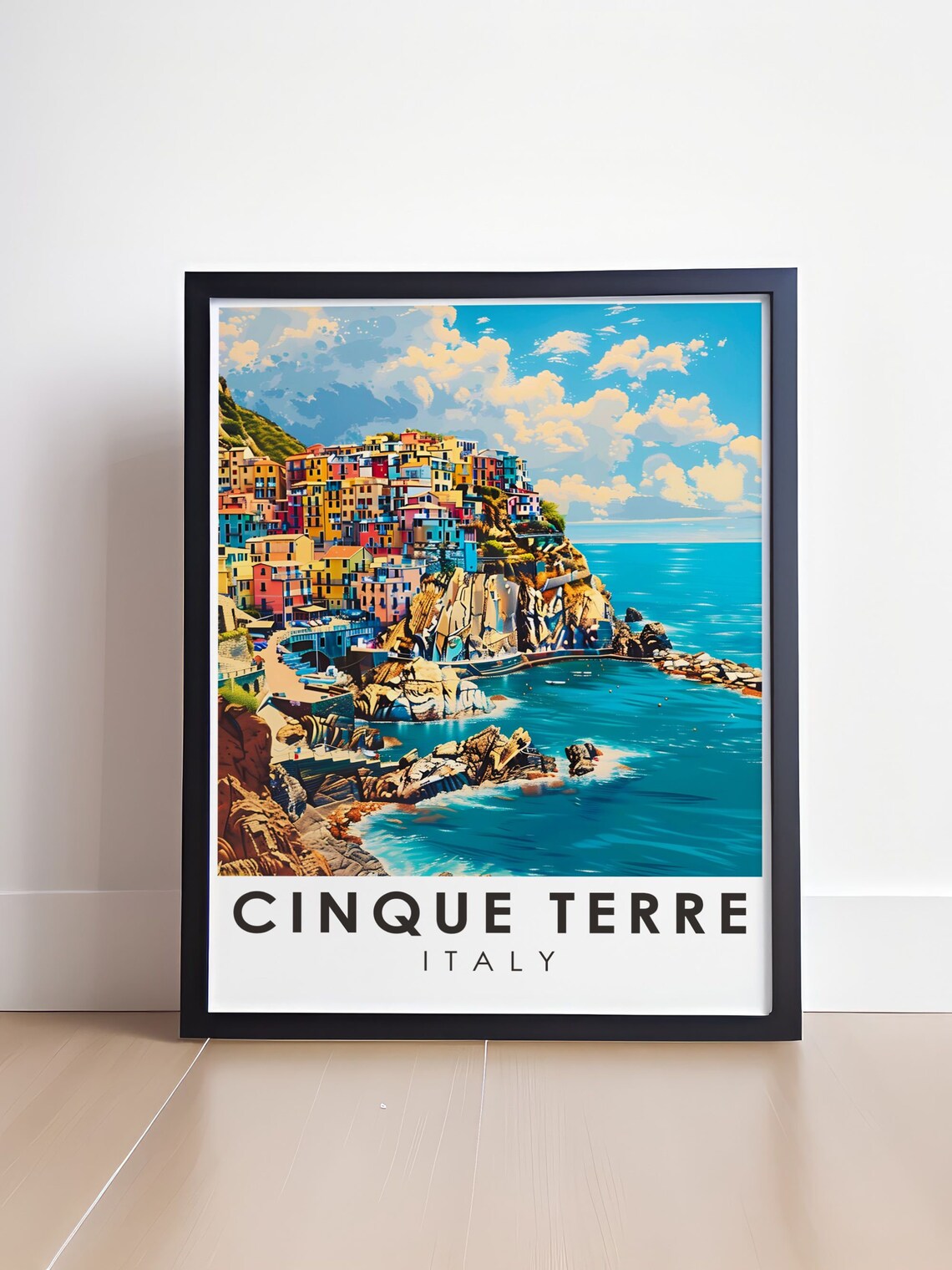 Cinque Terre Italy Colorful Cliffside Fishing Village Travel Poster - Image 4