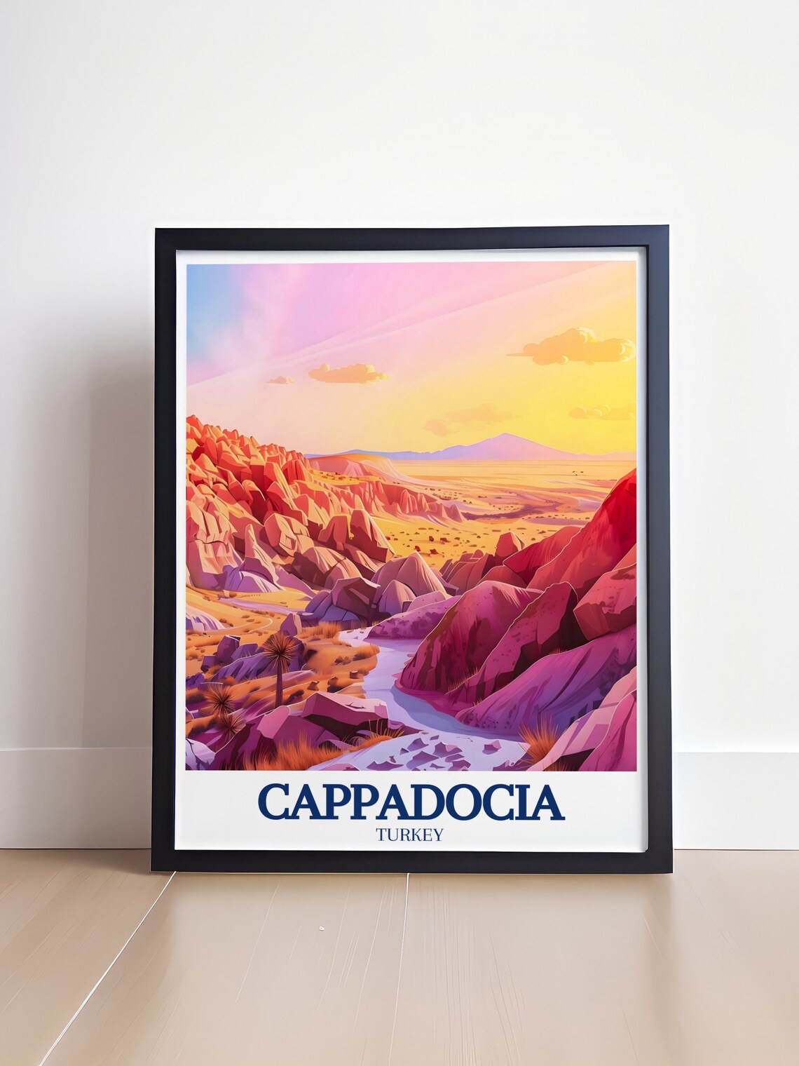 Cappadocia Turkey Valley Of The Roses Pink Rock Canyon Poster - Image 3