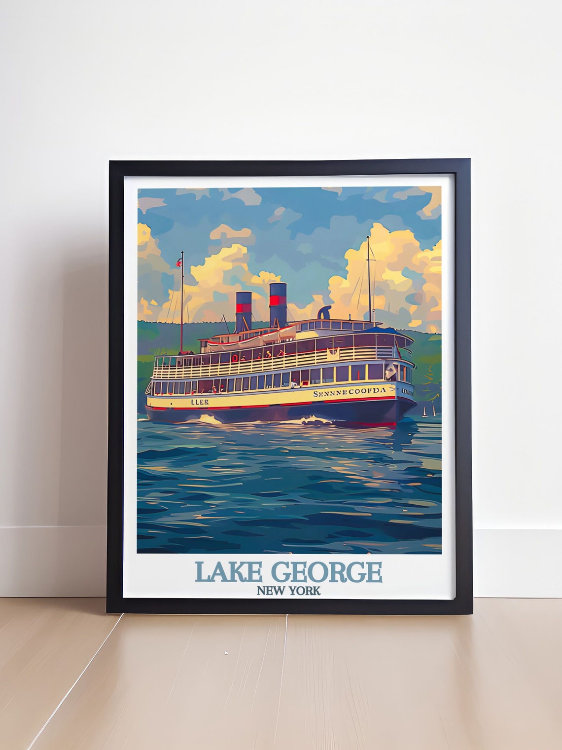 Lake George Wall Art Lake George Steamboat Company Poster Stunning New York Lake Print Travel Gift Lake George Scenic Poster - Image 2