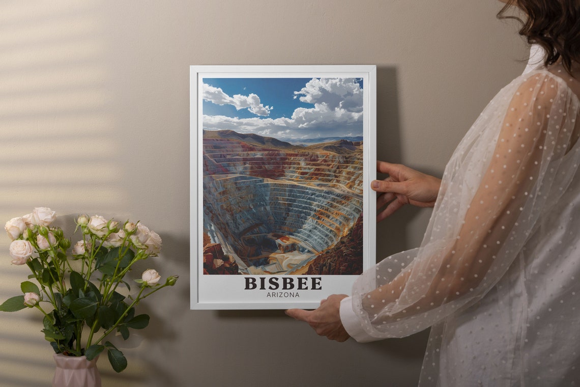 Bisbee Arizona Lavender Pit Copper Mine Terraced Desert Poster - Image 3