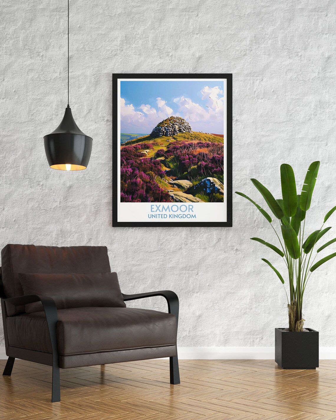 Exmoor United Kingdom Dunkery Beacon Moor Heather Travel Poster - Image 2