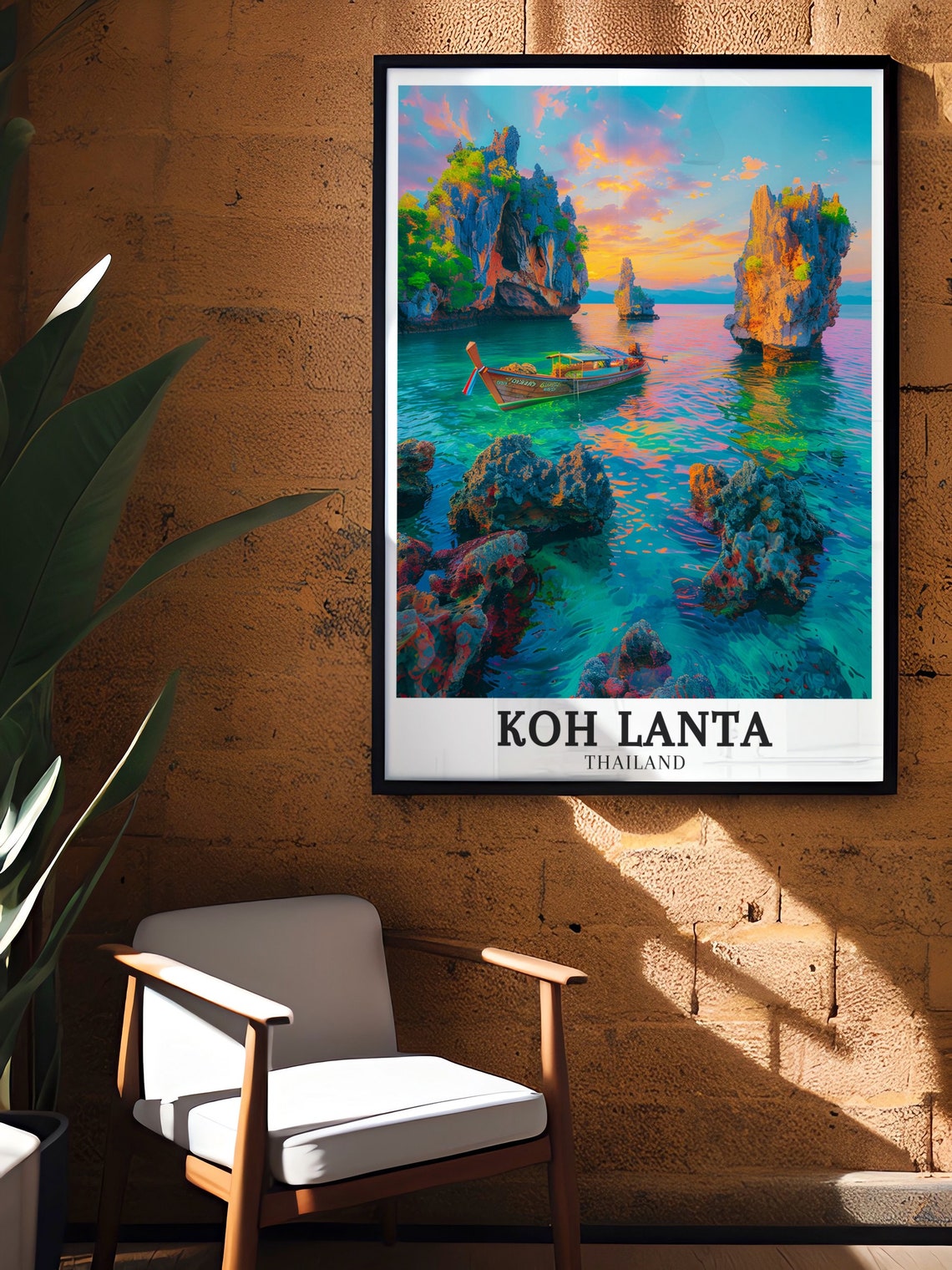 Koh Lanta Travel Print Mu Ko Lanta Art Mu Ko Lanta National Park Koh Lanta Travel Poster Thailand Travel Gift And Wall Decor - Image 2