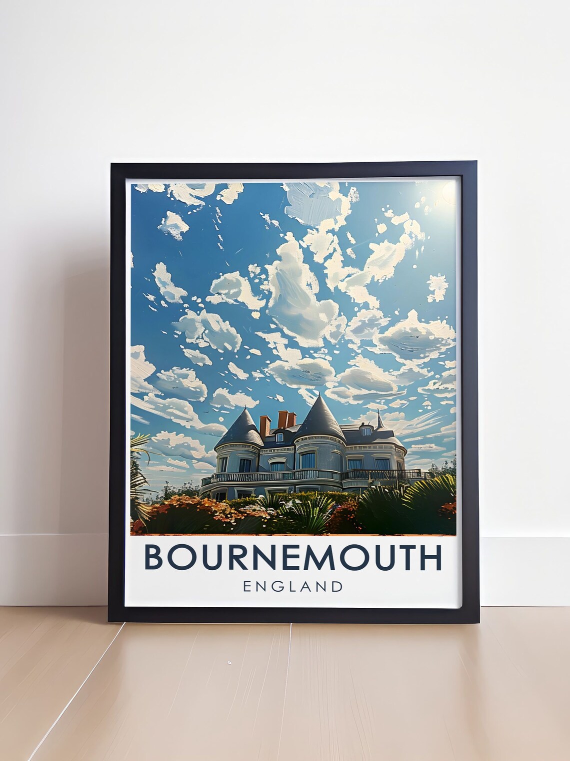 Bournemouth England Russell Cotes Seaside Museum Garden Travel Poster - Image 4