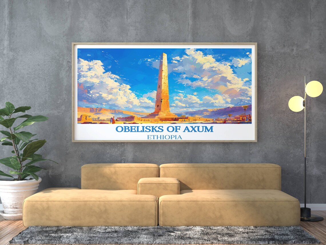 Obelisks Of Axum Ethiopia Ancient Stone Stele Desert Land Poster - Image 3