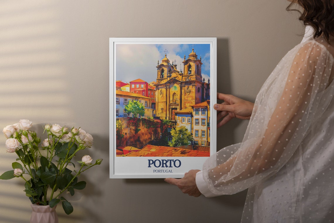 Porto Travel Poster S Neighborhood And Porto Cathedral Artwork Captivating Portugal Art Adventure Travel Gift Iconic Portugal Print - Image 2