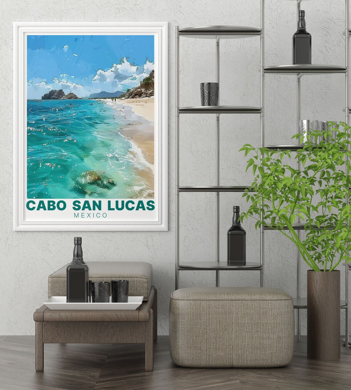 Cabo San Lucas Mexico Beach Turquoise Water Lovers Travel Poster - Image 3