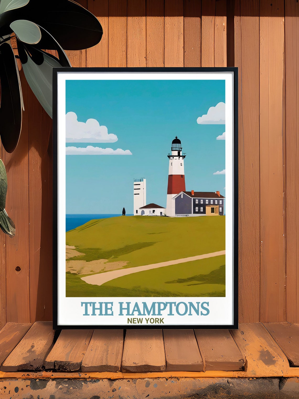 The Hamptons Montauk Point Lighthouse New York Travel Poster - Image 2