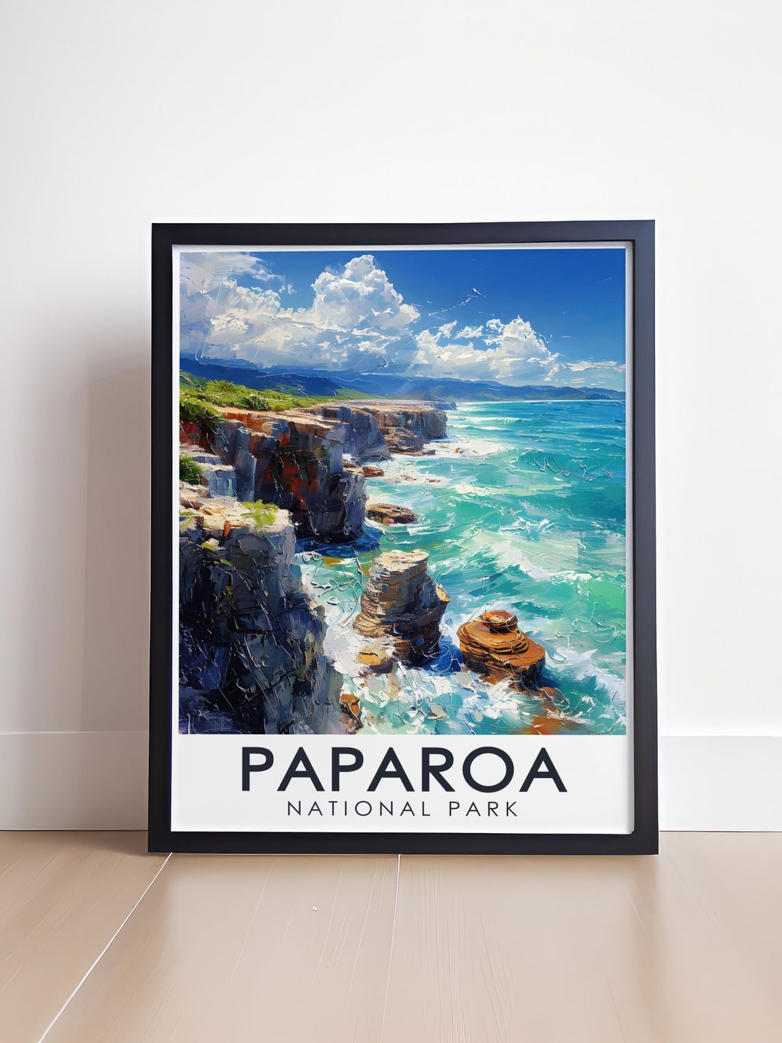 Pancake Rocks Blowholes Limestone Cliffs Paparoa New Zealand Poster - Image 4