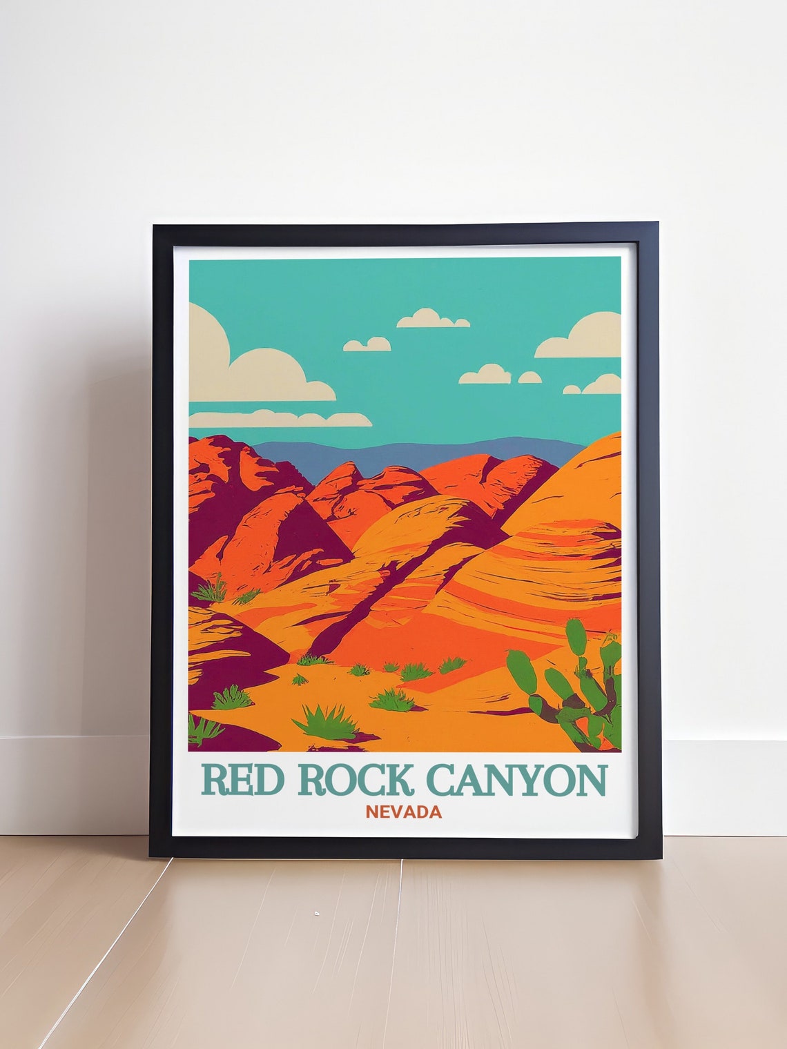 Red Rock Canyon Nevada Calico Hills Pop Art Desert Colors Poster - Image 4