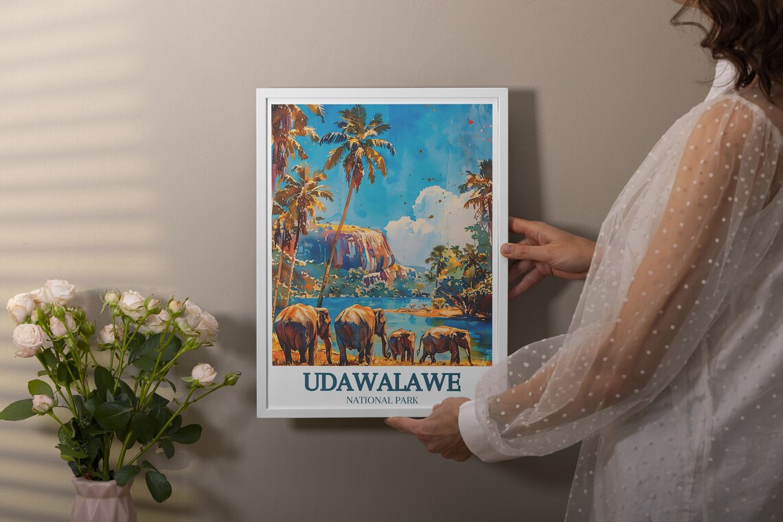 Udawalawe National Park Art National Park Print Of Udawalawe Reservoir And Walawe River Udawalawe Reservoir And Walawe River Art - Image 2