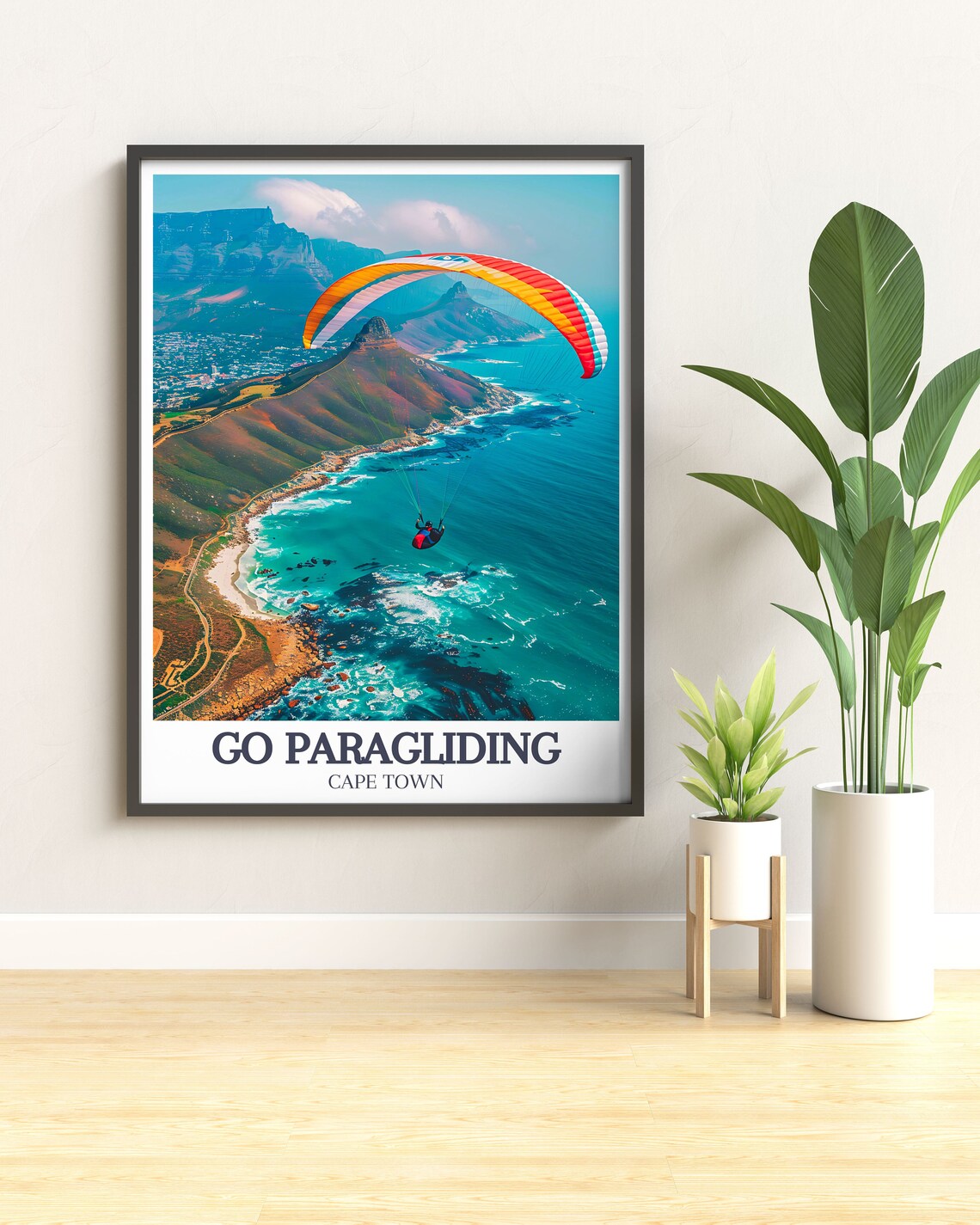 Paragliding Table Mountain Travel Print Collection Cape Town Art Collection Iconic Table Mountain Adventure Prints - Image 2