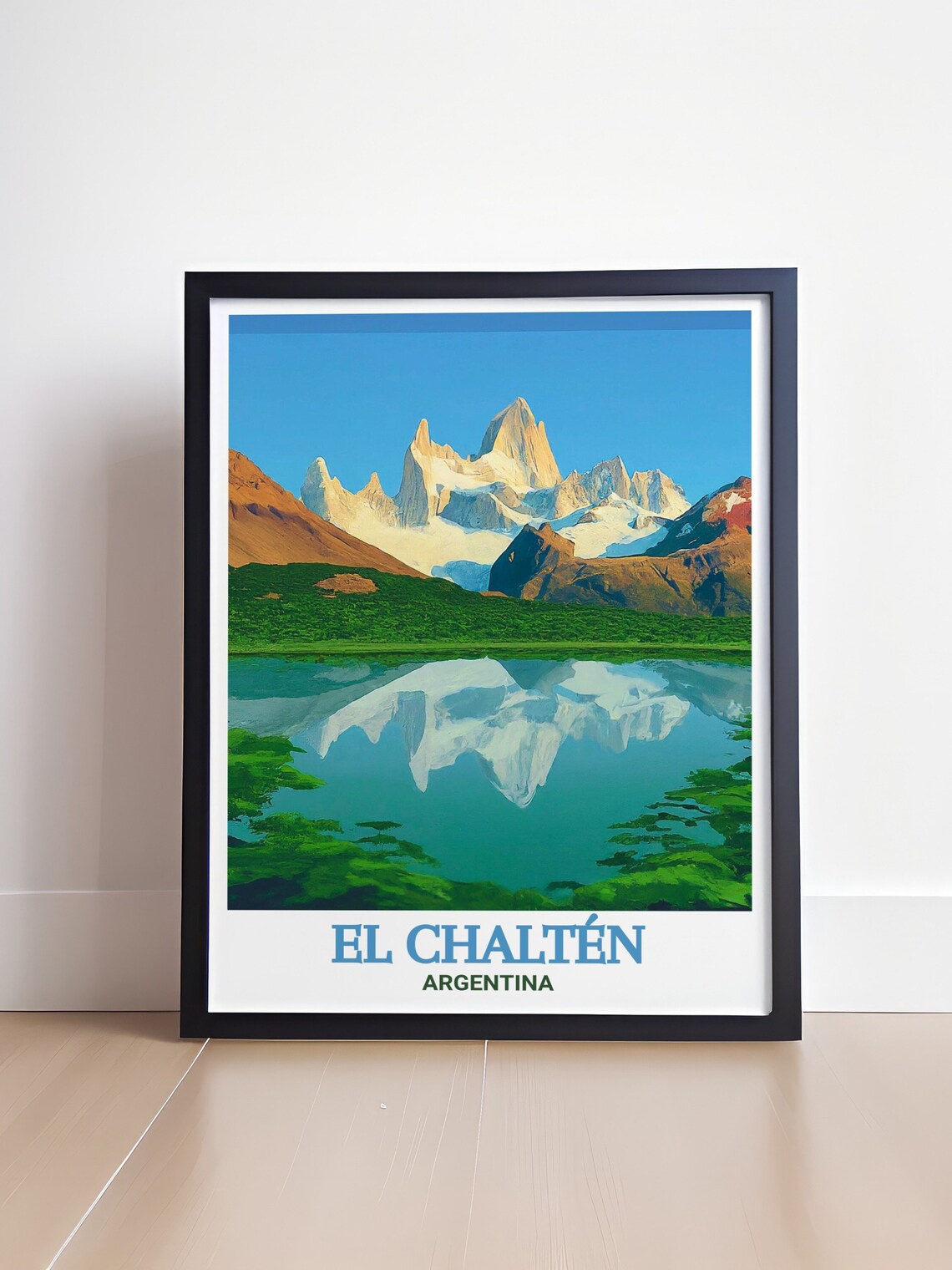 El Chalten Argentina Fitz Roy Mountain Lake Reflection Poster - Image 4