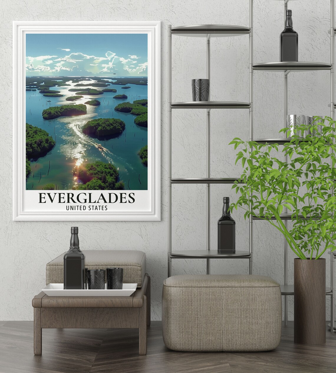 Everglades Florida Aerial View Mangrove Islands Nature Poster - Image 2