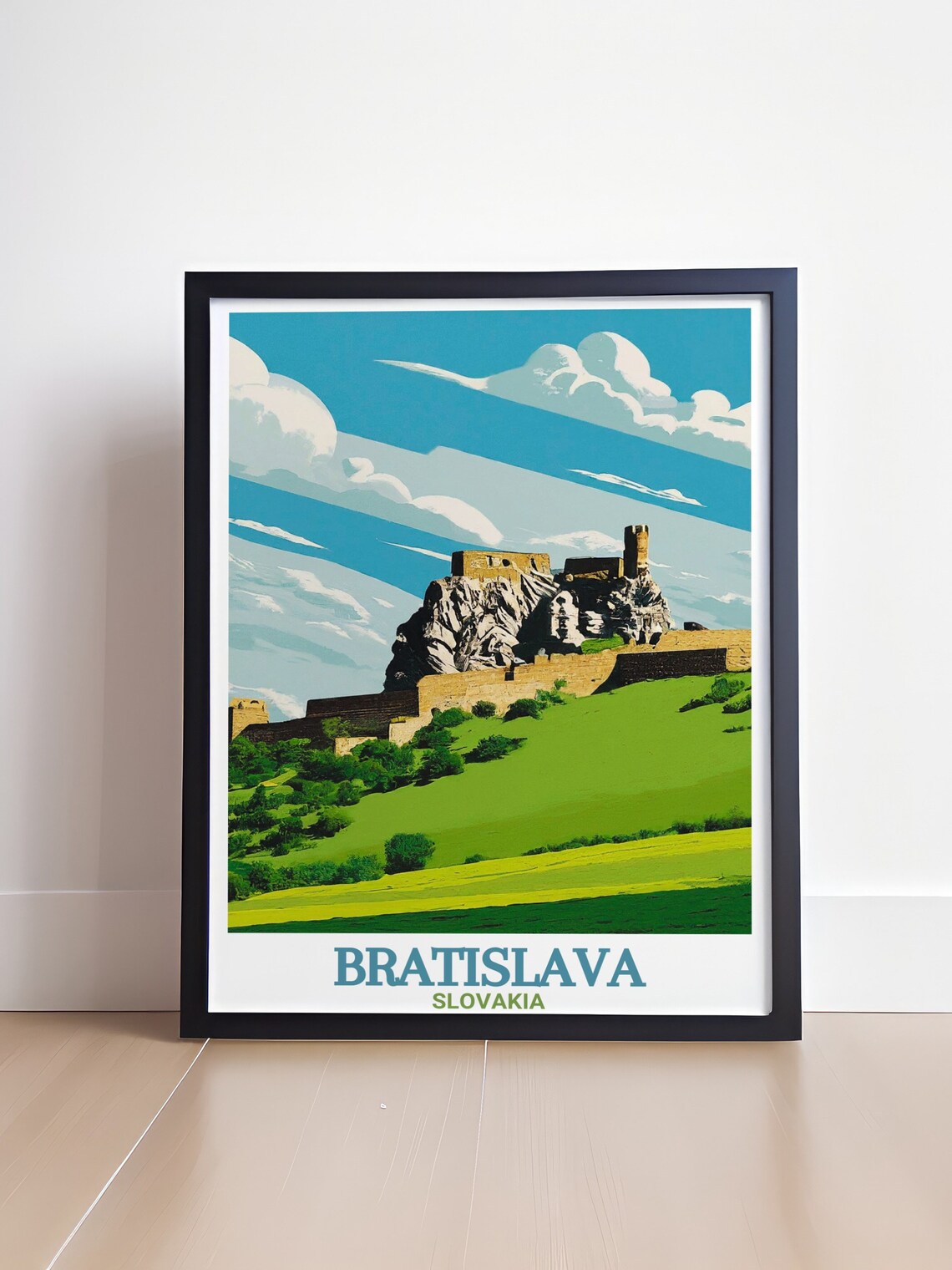 Bratislava Devin Castle Ruins Slovakia Countryside Travel Poster - Image 4