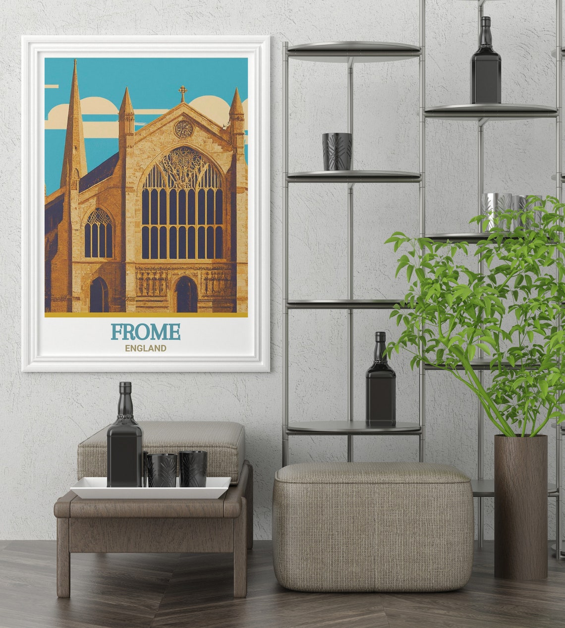 Frome Travel Print St John The Baptist Church Art Print St John The Baptist Church Poster St John The Baptist Church In Frome Decor - Image 2