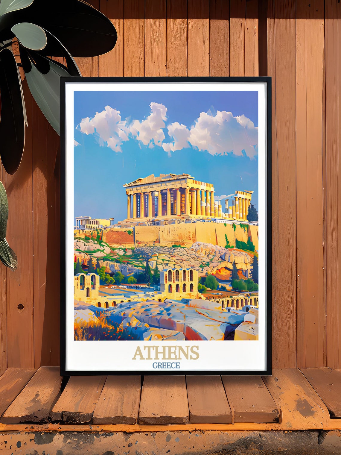 Athens Greece Acropolis Parthenon Hill Ancient Landmark Travel Poster - Image 2