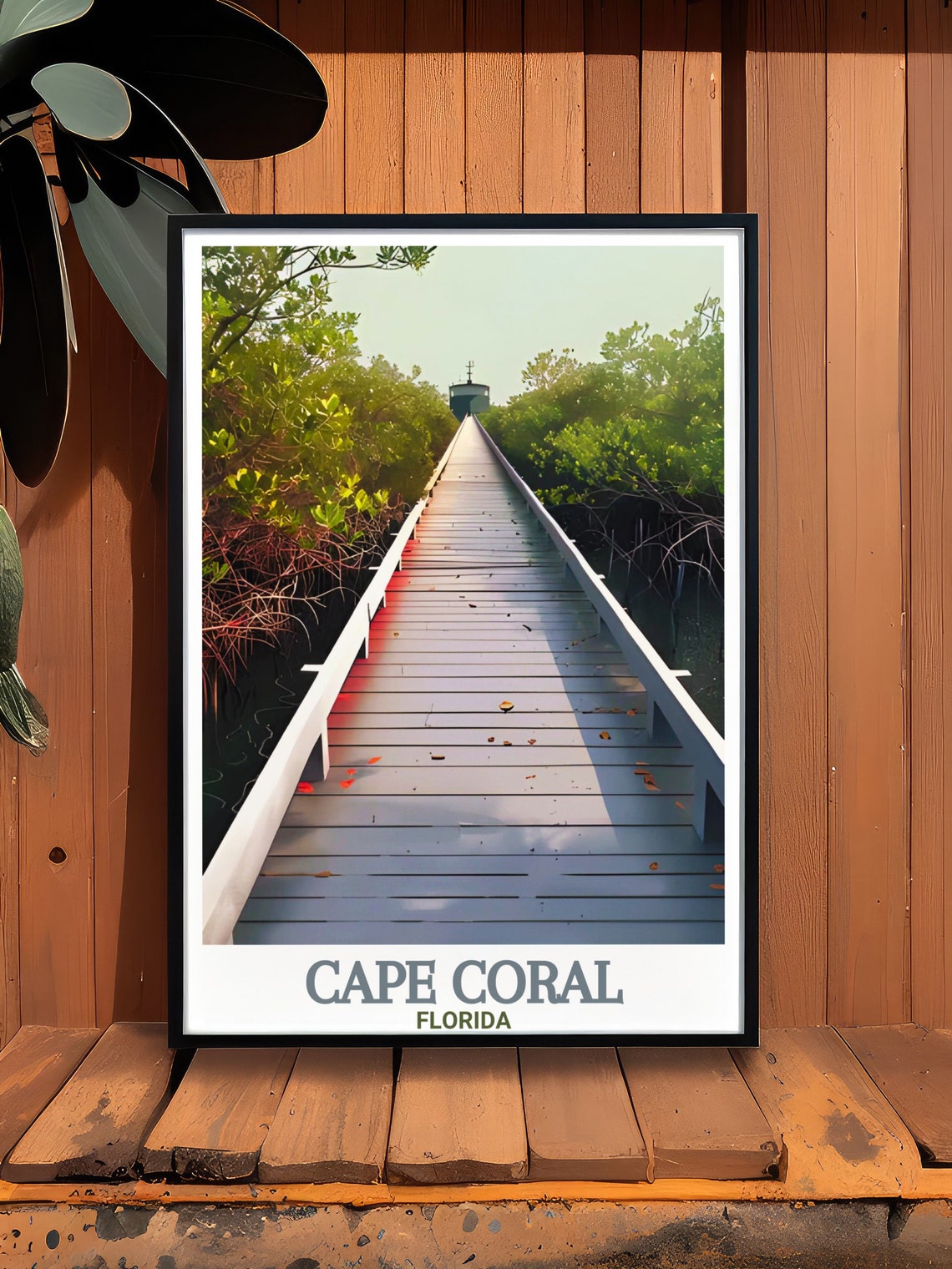 Glover Bight Trail Boardwalk Mangroves Cape Coral Florida Poster - Image 2