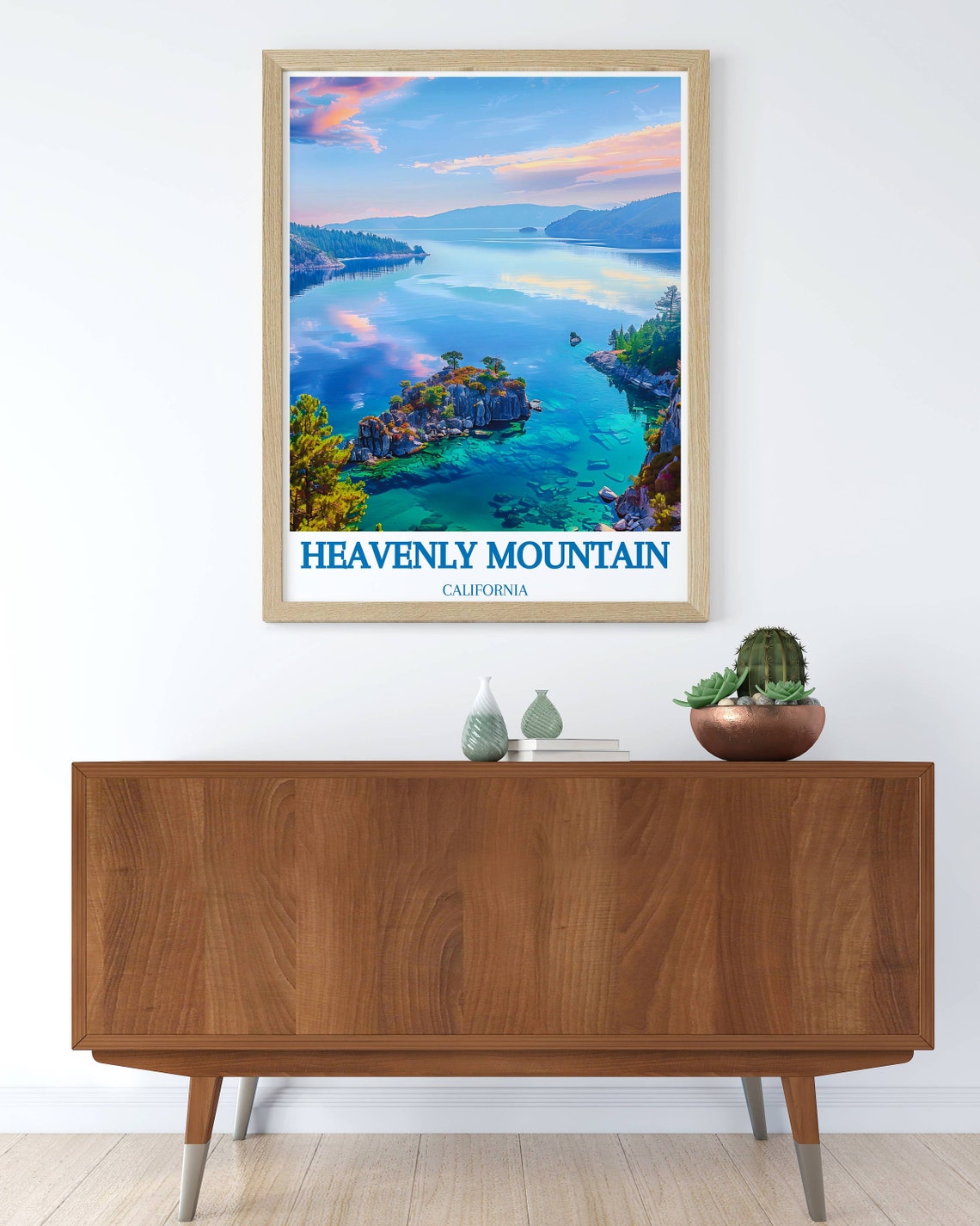 Heavenly Mountain California Emerald Bay Beautiful Sunset Poster - Image 3