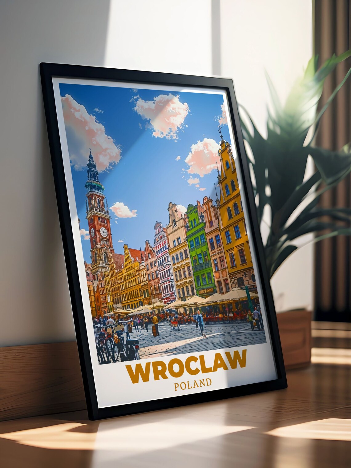 Wroclaw Poland Market Square Colorful Houses Old Town Poster - Image 3