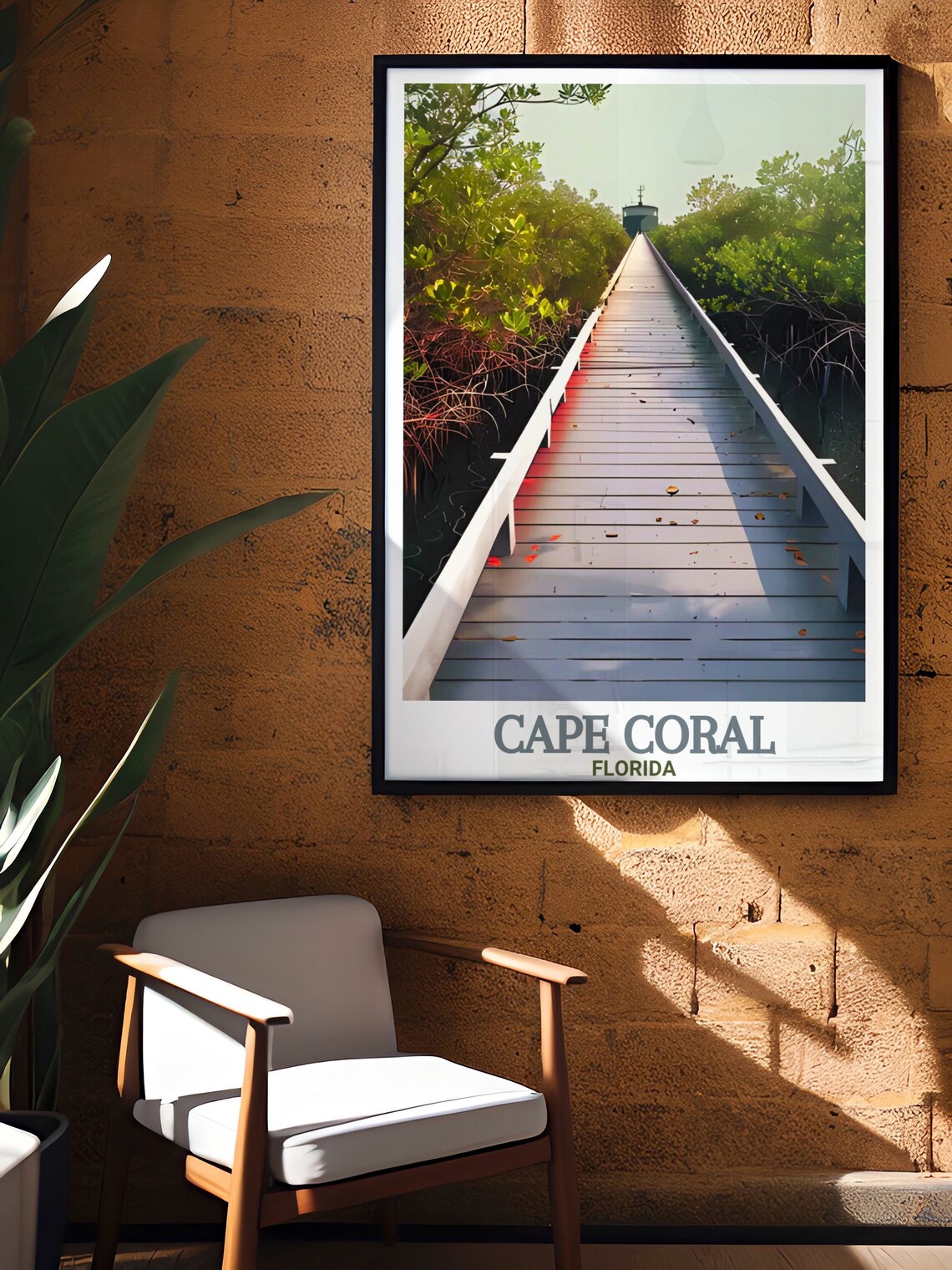 Glover Bight Trail Boardwalk Mangroves Cape Coral Florida Poster - Image 3