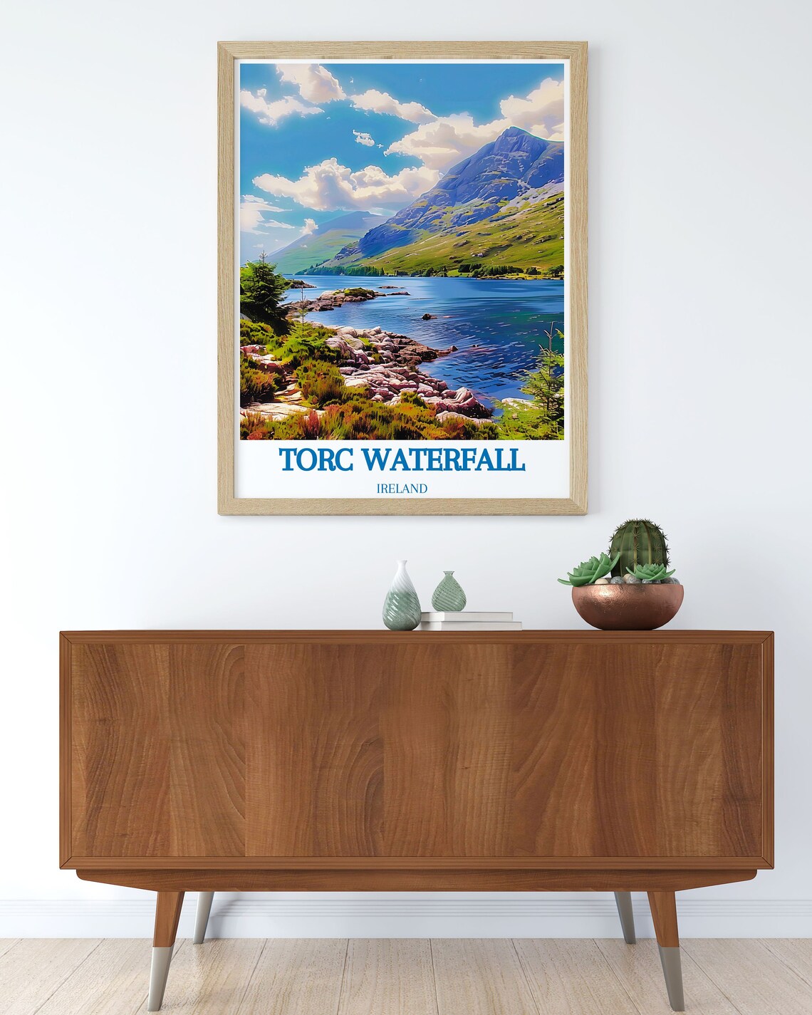 Torc Waterfall Ireland Killarney Mountain Lake Scenic View Poster - Image 3