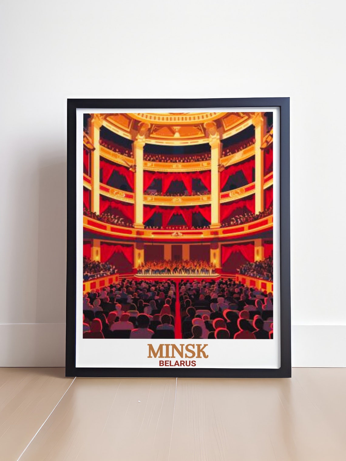 Minsk Travel Print Minsk National Opera And Ballet Theatre Travel Poster Minsk National Opera And Ballet Theatre Art Print - Image 4
