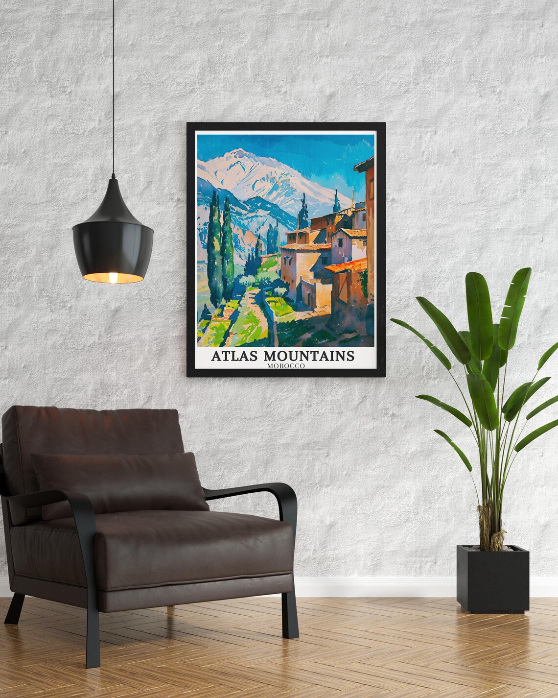 Atlas Mountains Travel Poster Berber Villages Berbers Art Morocco Wall Dcor - Image 4