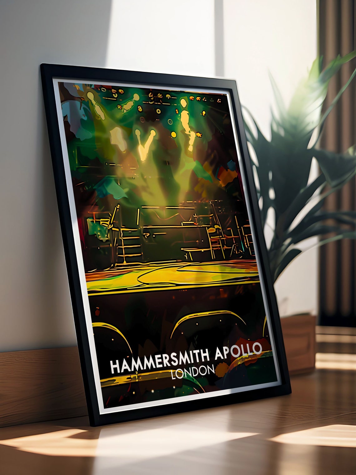 Hammersmith Apollo Concert Stage Lights Abstract Music Scene Poster - Image 2