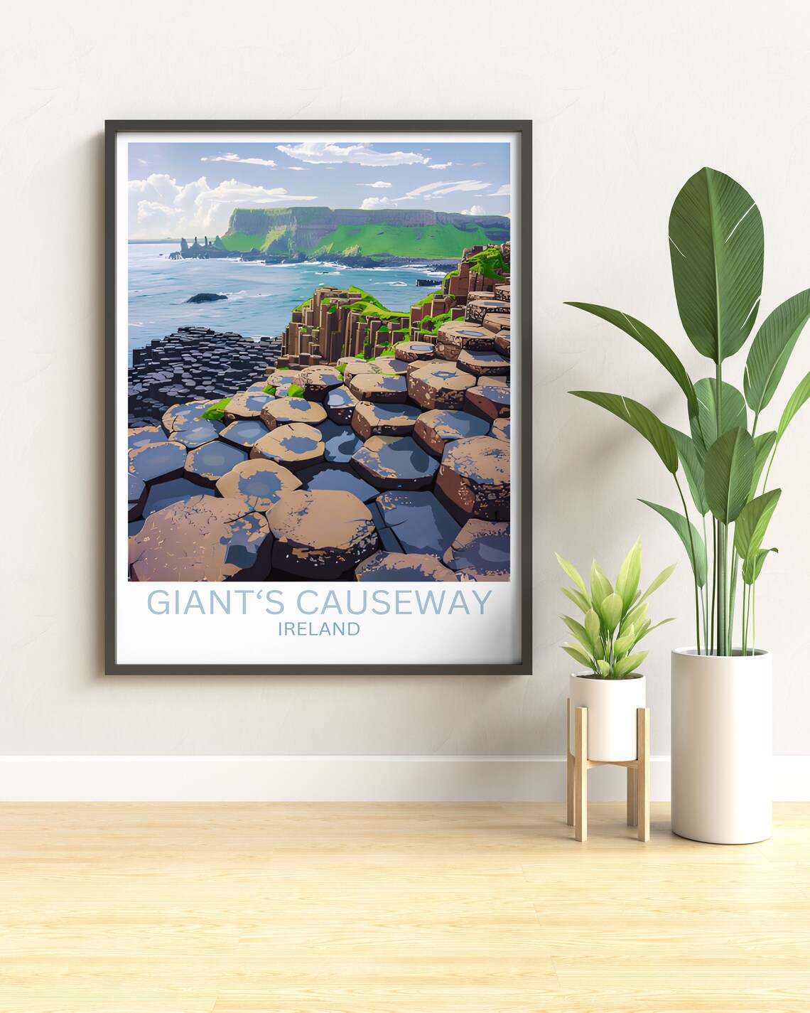 Giant's Causeway Ireland Basalt Sea Columns Coastal Travel Poster - Image 2