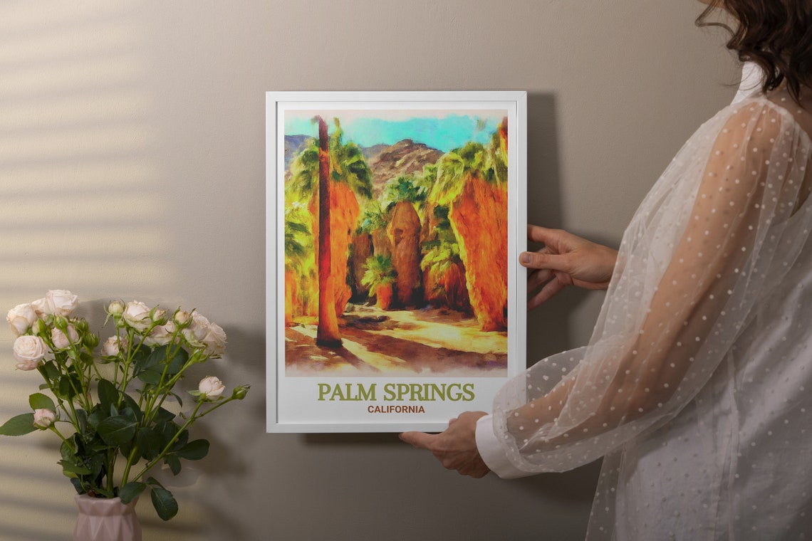 Palm Springs Indian Canyons Palm Oasis California Desert Poster - Image 2