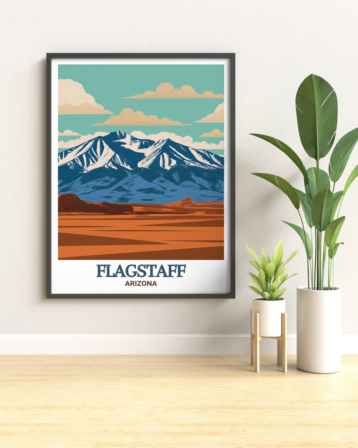 Flagstaff Arizona Snowcapped San Francisco Peaks Travel Poster - Image 2