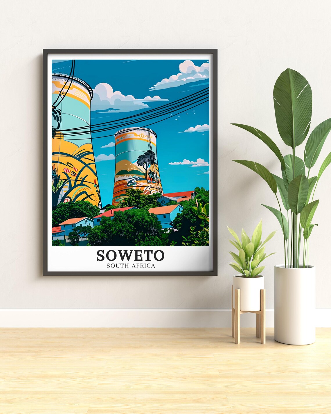 Soweto South Africa Orlando Towers Painted Murals Landmark Poster - Image 2