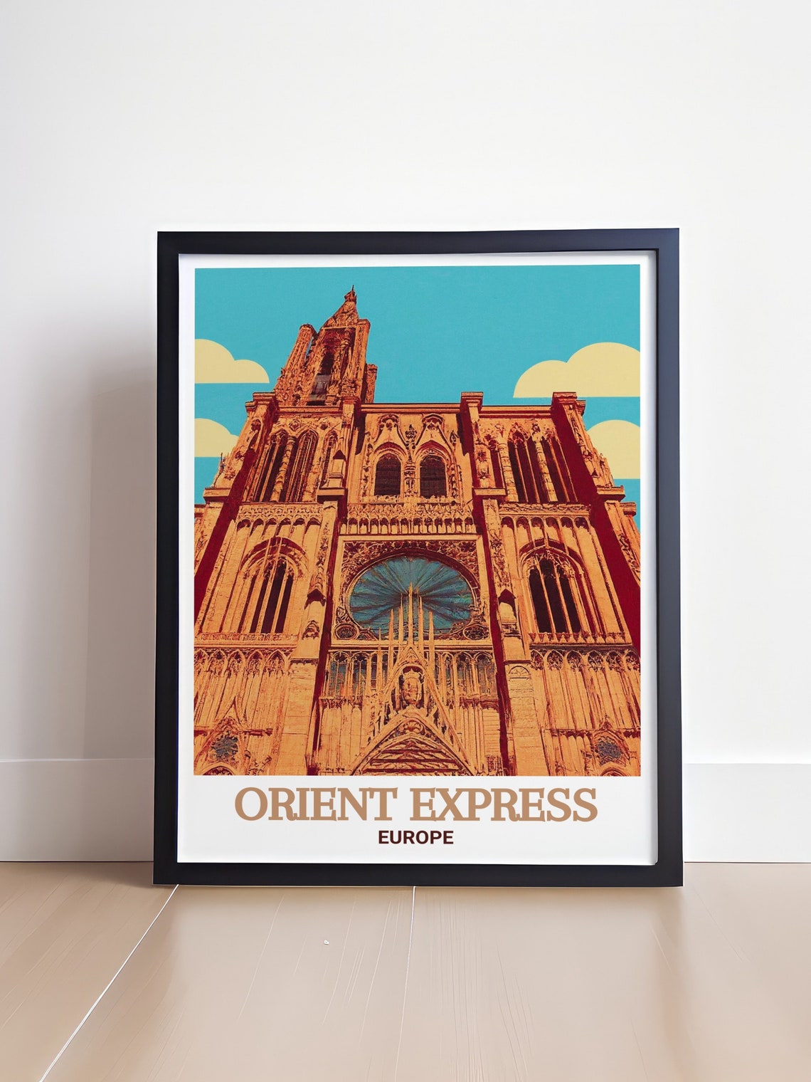 Strasbourg Cathedral Orient Express Gothic Facade Travel Poster - Image 4