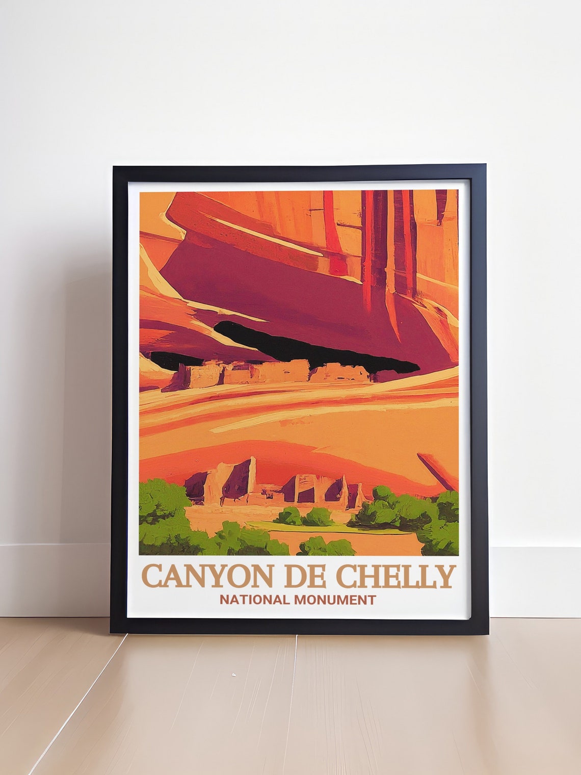 Canyon De Chelly Antelope House Ruin Red Rock View Travel Poster - Image 4