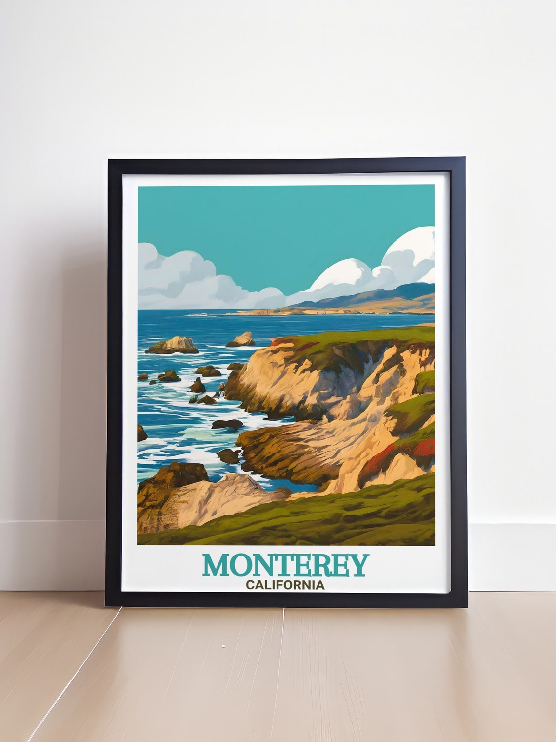 Monterey Artwork 17mile Drive Travel Poster 17mile Drive And California Print Collection Monterey Travel Print And 17mile Drive Art - Image 4