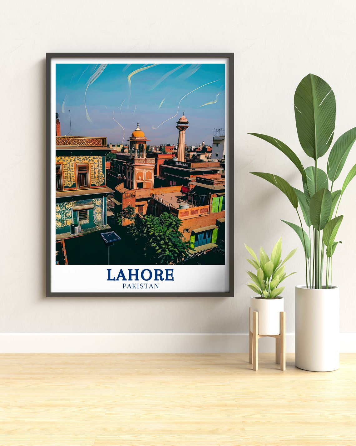 Lahore Travel Art Collection Lahore Bazaar Travel Wall Art Lahore Scenic Posters Walled City Of Lahore Travel Art - Image 2