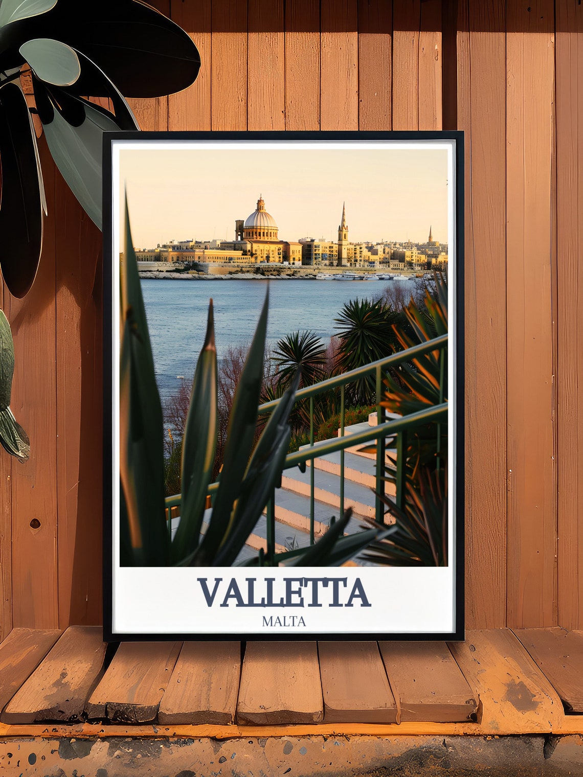 Valetta Travel Poster Basilica Of Our Lady Of Mount Carmel Travel Priint Valetta Travel Gifts And Decor Valetta Travel Gifts - Image 2