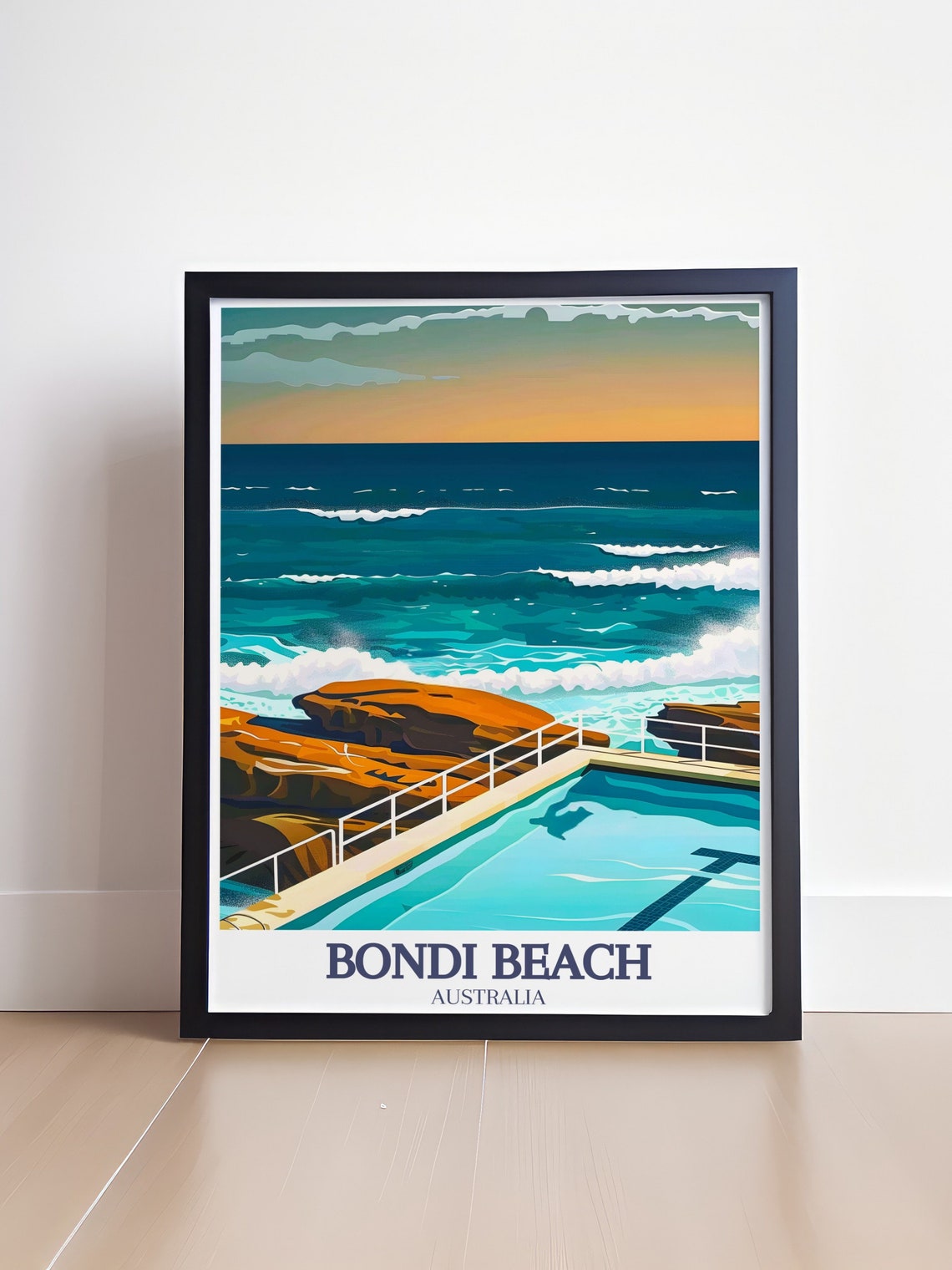 Bondi Icebergs Pool Oceanfront Sydney Australia Travel Poster - Image 4
