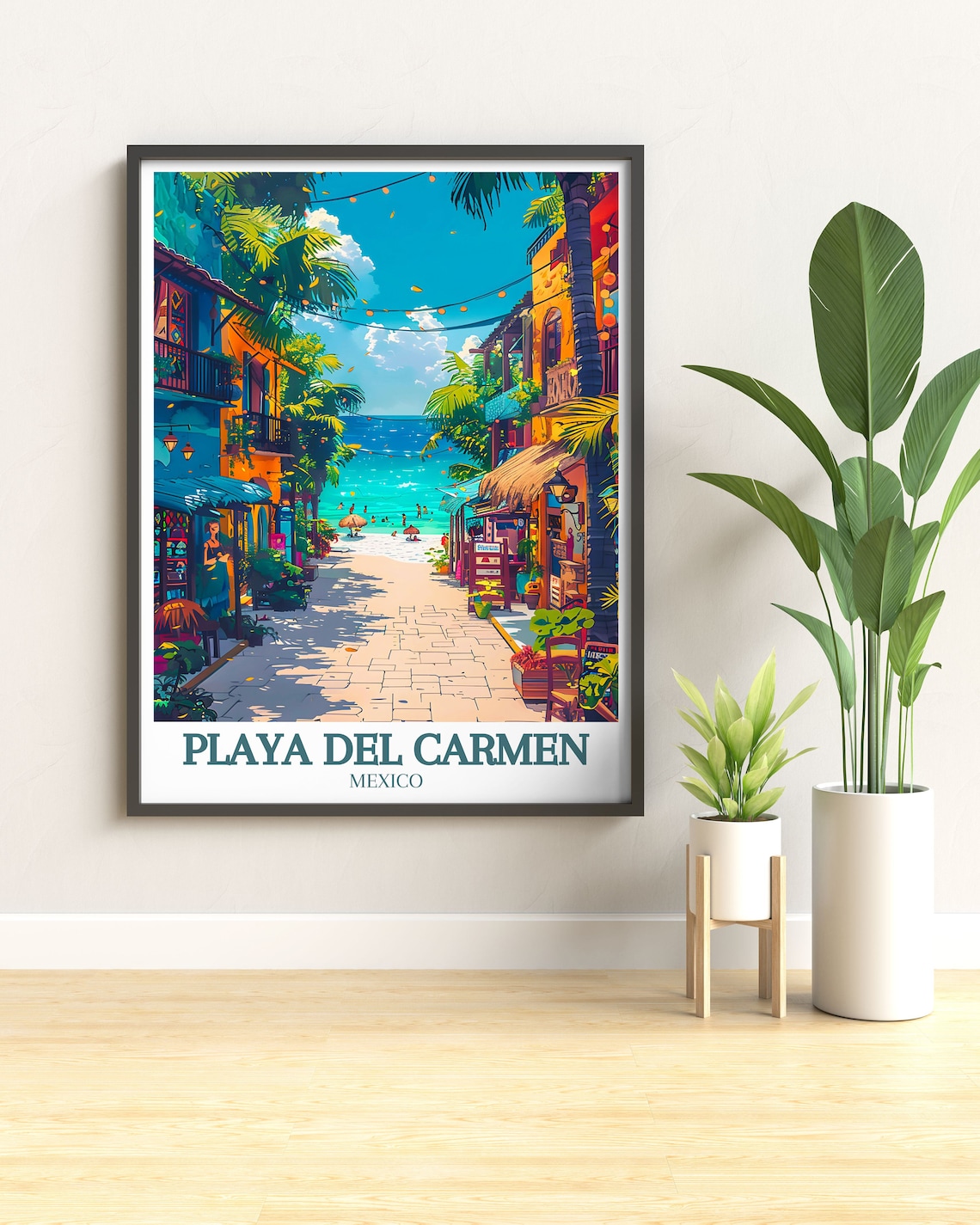 Playa del Carmen Travel Poster, Mexico Artwork - Image 3