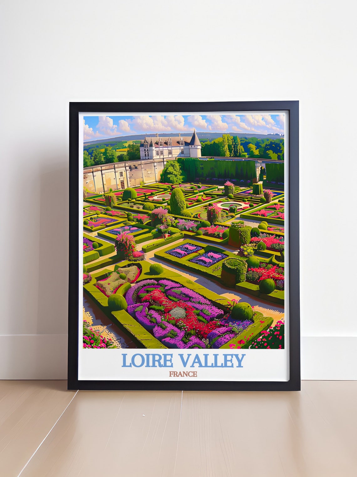 Loire Valley Travel Poster Chteau De Villandry Posters Chteau De Villandry Art Print Loire Valley Art France Wall Art - Image 4