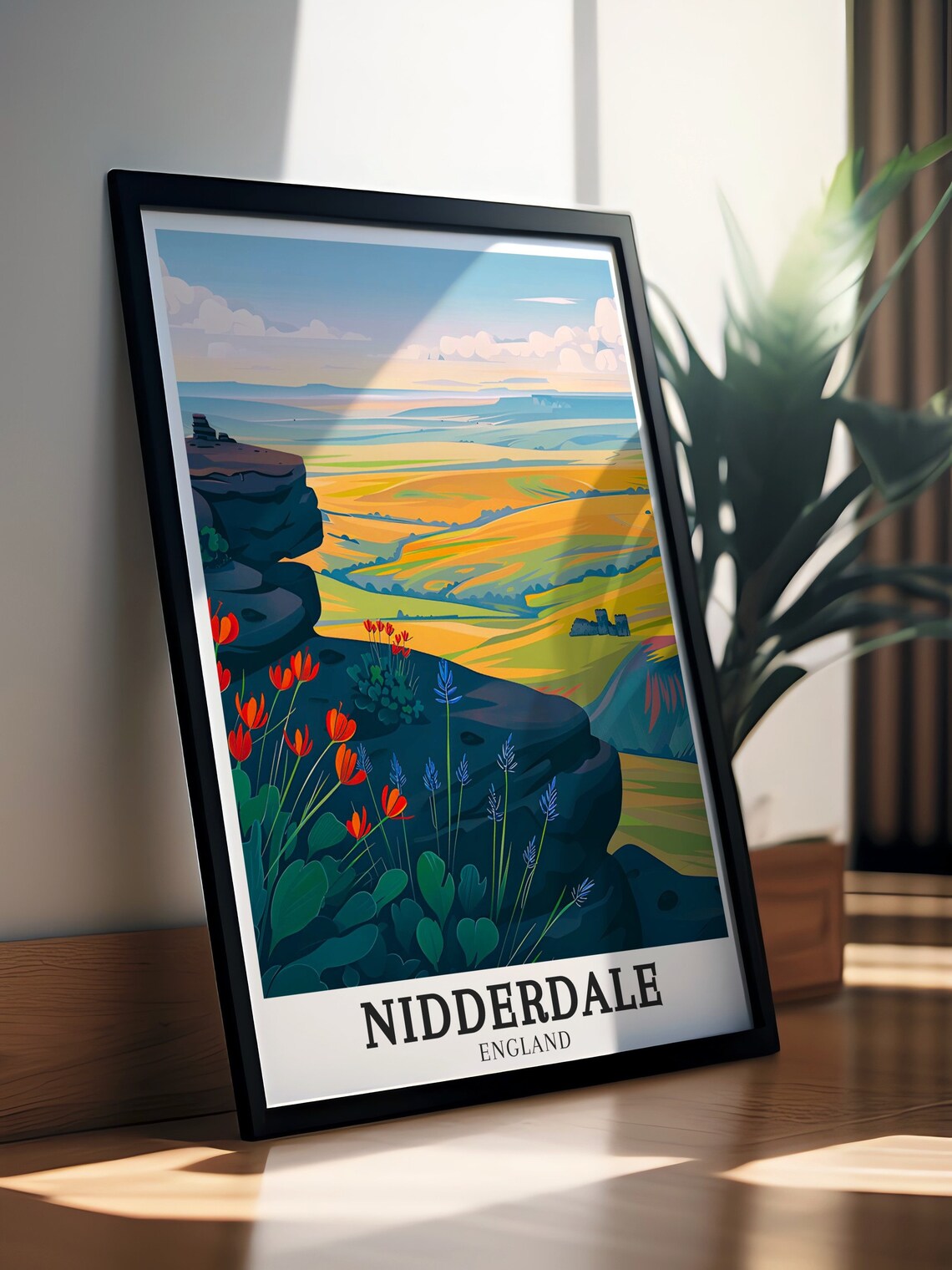 Nidderdale Travel Poster, Yorkshire Dales Route - Image 3