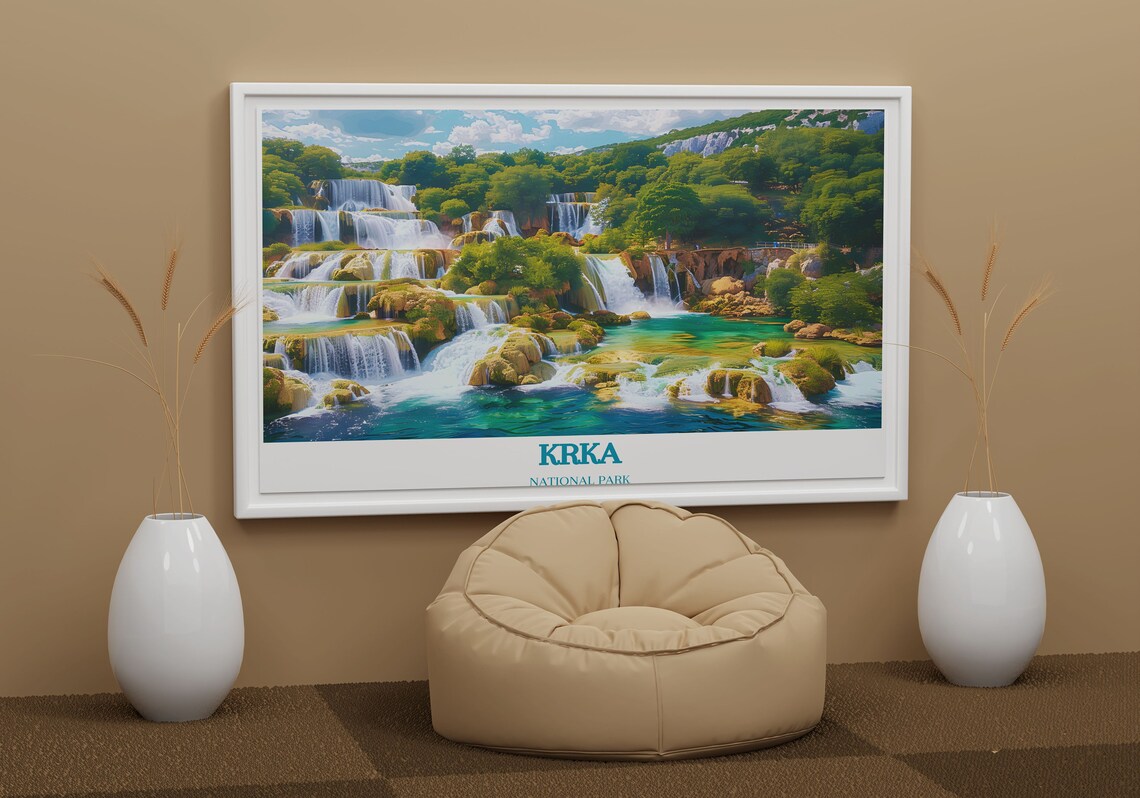 Krka National Park Croatia Skradinski Buk Waterfalls Travel Poster - Image 3